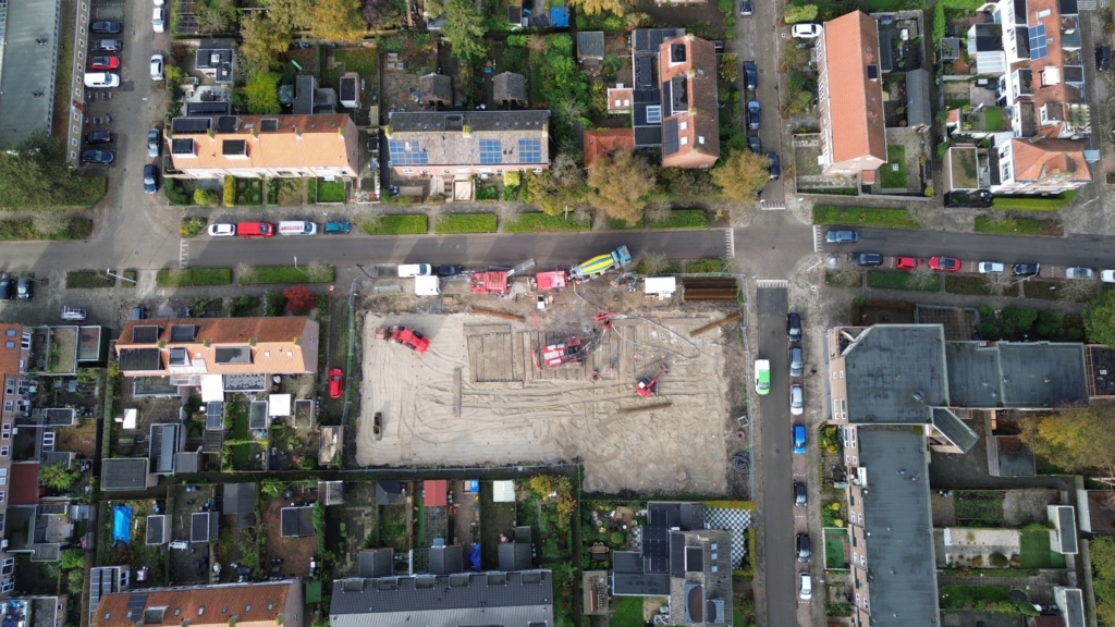 Solid foundation with minimal disturbance in a busy residential area