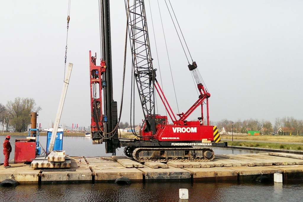 Working from a pontoon